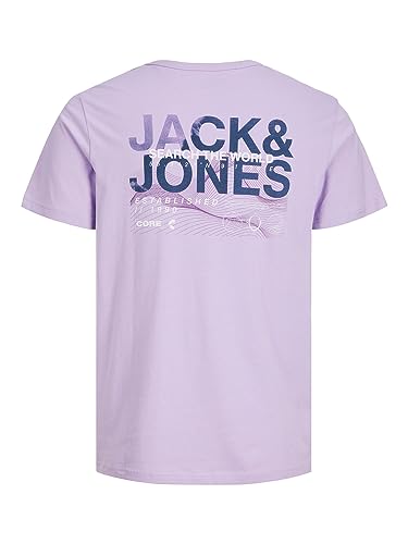JACK & JONES Jcowater Logo tee SS Crew Neck Camiseta, Lavanda, M para Hombre