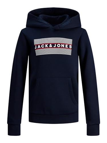 JACK & JONES Jjecorp Logo Sweat Hood Noos Jr Sudadera, Azul Marino Blazer, 14 ANS para Niños