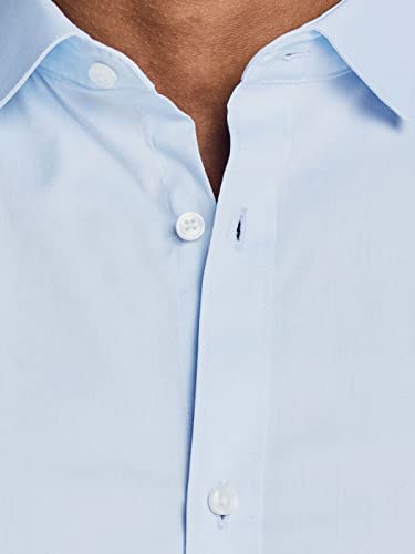 Jack & Jones Jjprparma Shirt L/S Noos Camisa, Azul (Cashmere Blue), XS para Hombre