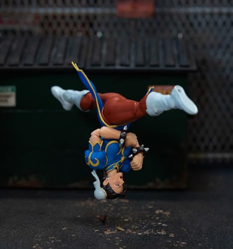 Jada - Street Fighter II Chun-Li, Figura Articulada 15cm, Con Manos y Cabeza Intercambiables, Accesorios y 20 Puntos Articulados (253252026)