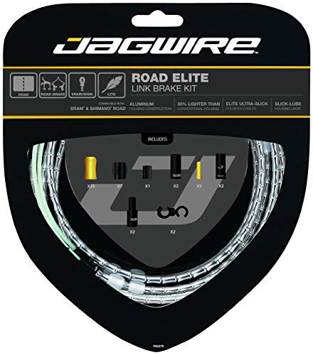 Jagwire Road Elite Link Freno Kit Cable y Gaines Unisex, Plata