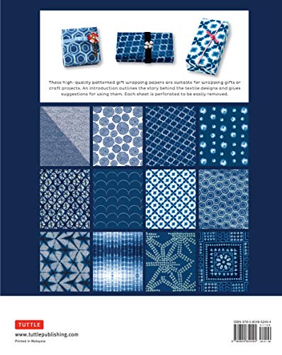 Japanese Shibori Gift Wrapping Papers - 12 Sheets: 18 x 24 inch (45 x 61 cm) Wrapping Paper
