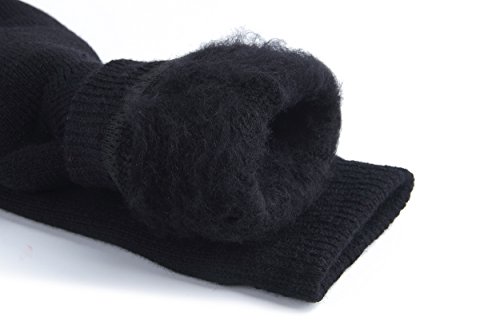 JARSEEN Térmicos de Invierno Calcetines de Lana Super Calor Gruesa Calentar Suave Cómodo Calcetines de Mujer Hombre (Nuevo Negro, 36-42)