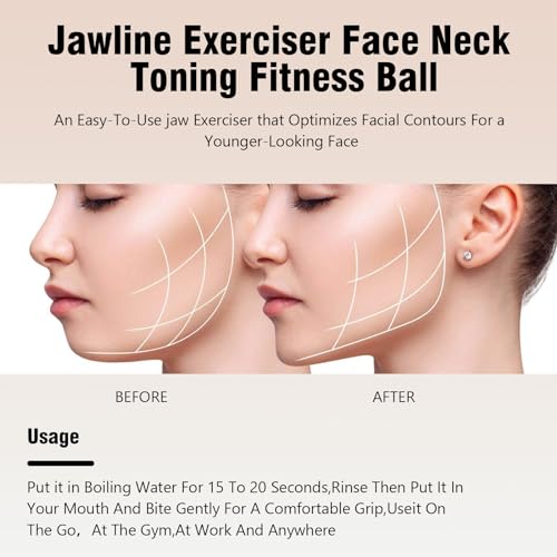 Jawline Trainer - Entrenador de mandíbula, ejercitador Jawline para hombres y mujeres, ejercitador de mandíbula de 40 libras, doble mentón para cara, boca, cincel y mejora de la línea de la mandíbula,