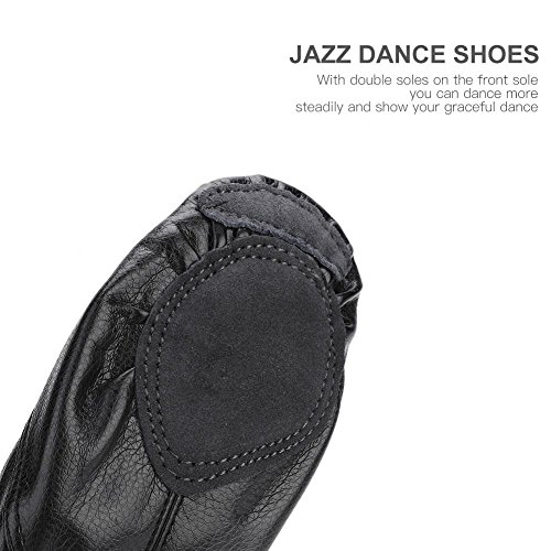 Jazz Dance Zapatos de PU jazz elásticos slip-on jazz zapatos para adultos niños (39)