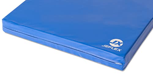 Jeflex - Colchoneta Gimnasia azul 100 x 70 x 8 cm fabricada en Alemania/Esterilla de gimnasia/Colchoneta multifuncional y esterilla de yoga/Esterilla de juego para habitación de los niños