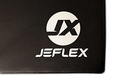 Jeflex - Colchoneta plegable Gimnasia negra 150 x 100 x 8 cm fabricada en Alemania/Esterilla de gimnasia/Colchoneta multifuncional y yoga/Esterilla de juego para habitación de los niños