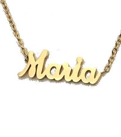 Jey Collar Nombre Mujer INOX (Oro, Maria)