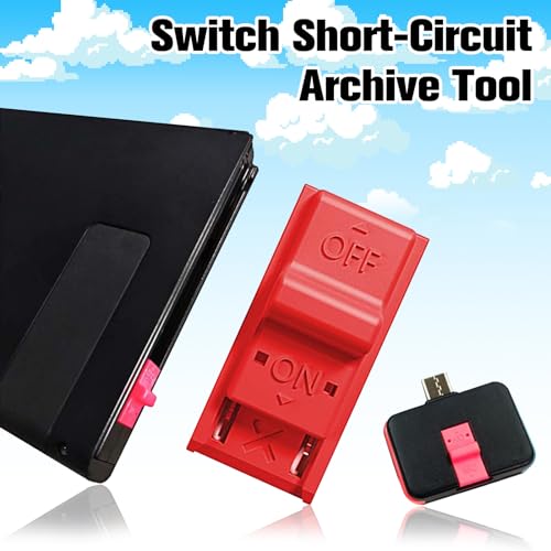 Jig para Nintendo Switch, punwey Herramienta de Cortocircuito RCM, Herramientas de Cortocircuito RCM Clip para Switch Joy-con Cortocircuito con Caja de Almacenamiento(Rojo)