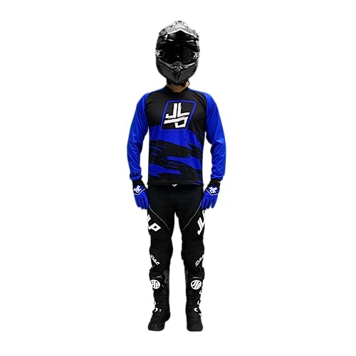 JLP RACING Traje de niño Pantalones Maillot Guantes Moto Cross Quad Enduro MTB Bmx Mtb Niño Snatch Azul Jlp Racing TENUE Moto CROSS Moto, Negro , XXL