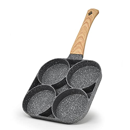 Joejis Sarten Tortitas de 4 Agujeros - Molde de Cocina Antiadherente 19 cm Inductione Sarten para Huevos Fritos y Frigideira panquecas