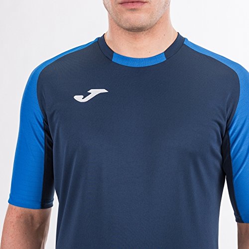 Joma Camiseta Essential M/C Navy-Rosso Fashion Camiseta para Hombre, 101105_306_6XS-5XS, Azul Marino Rojo, 6XS-5XS
