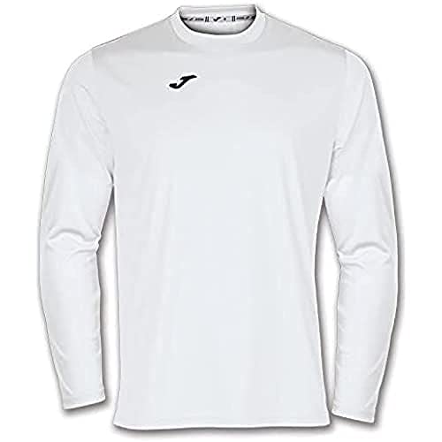 Joma Hombre Camiseta de equipación de Manga Larga, Blanco, XS