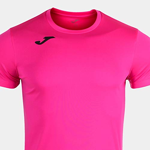 Joma Record II - Camiseta de Running, Hombre, Rosa (Rosa Fluor), L