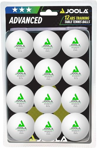 Joola Table tennis - Bolas de ping pong, tamaño único, color blanco, pack de 12