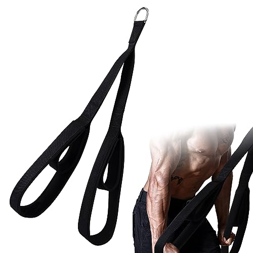 Joyan Cuerda Triceps Cuerda para Entrenamiento Muscular del Brazo Cuerda Negra para Gimnasio en Casa
