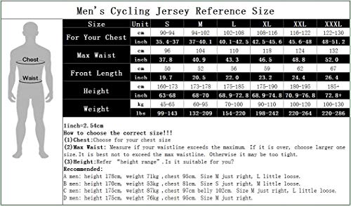 JPOJPO Maillots de ciclismo para hombre Basic Tops Bike Shirt con 3 bolsillos traseros S-3XL, Ruso, XXL
