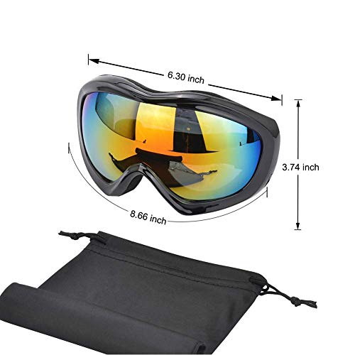 JTENG Gafas de esquí y snowboard Viento UV400 Gafas Esqui Mujer&Hombre Rellenas de Espuma para Deportes Al Aire Libre Ciclismo Moto Snowmobile Ski Goggles Eyewear Deportes Gafas