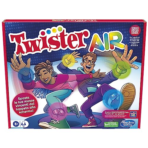 Juego Twister Air, Juego Twister con aplicación de Realidad Aumentada, se Conecta a Dispositivos Inteligentes, Juegos Activos para Fiestas, a Partir de 8 años