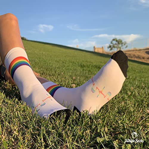 Jungle Socks Calcetines Deportivos Divertidos para CrossTraining, Ciclismo, Running, Fitness, Gimnasio para Hombres y Mujeres. Diseñado en Europa.