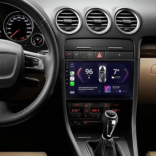 JUNHUA Autoradio de 9" con navi 2G+32G de Repuesto para Audi A4 S4 RS4 B6 B7 Seat Exeo, Compatible con Sistema inalámbrico Carplay Android Auto Bose DSP Bluetooth WiFi GPS SWC