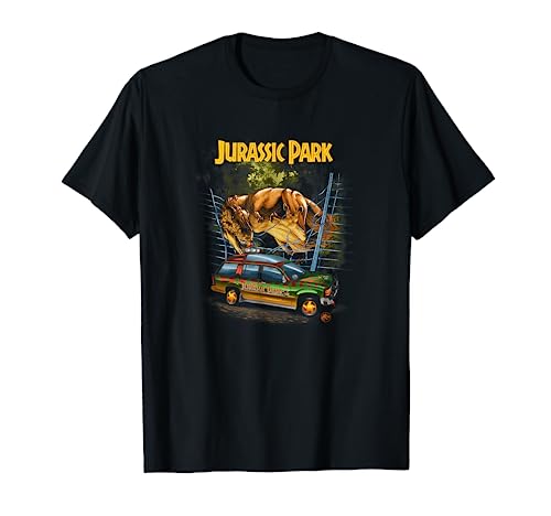Jurassic Park Vintage T-Rex Break Out Camiseta