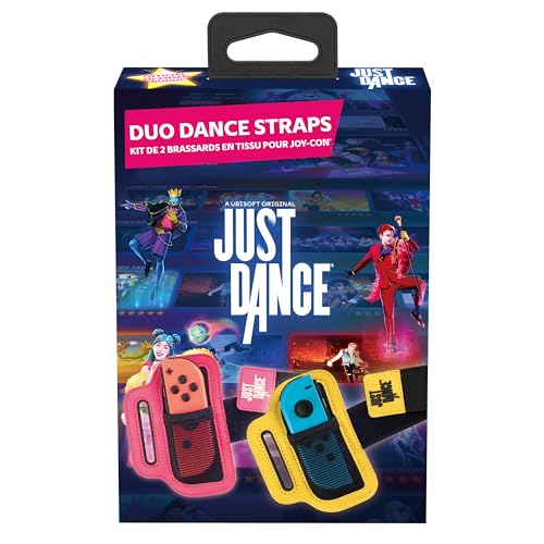 Just Dance 2023 official - Dance Straps - 2 Pack de brazaletes para mandos JoyCon, muñequera elástica ajustable con ranura para los Joy-Cons de Nintendo Switch