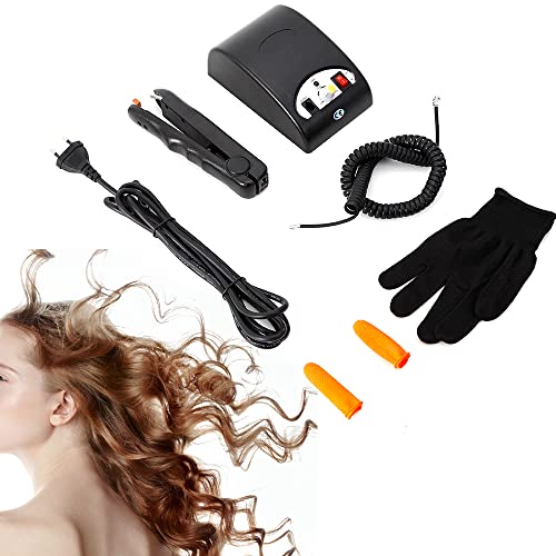 Kaichenyt Kit de extensión de pelo para máquina de peluquería, fusión fría por ultrasonidos, extensión de pelo de hierro