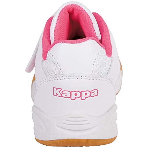 Kappa Kickoff K Unisex Kids, Zapatillas, White L Pink, 28 EU