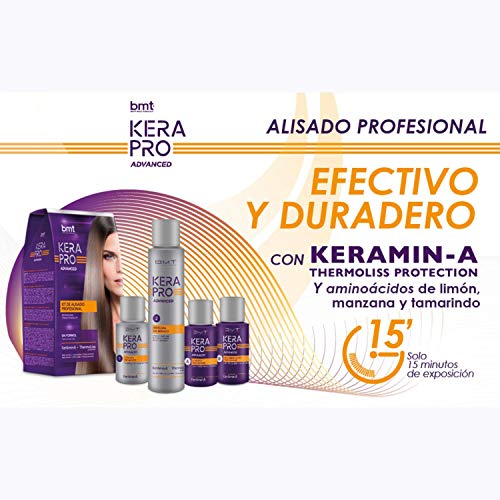 KATIVA BMT KERAPRO Advanced | Kit de Alisado Profesional | Keramin-A + ThermoLiss | Sin Formol | Mono uso 240 ml