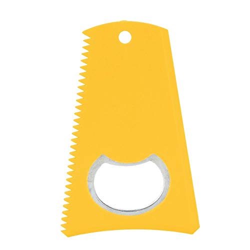 Keenso Portable Surfboard Wax Comb Remover, Herramienta de Limpieza de Tablas de Surf de Calidad con Orificio para Llavero(Amarillo)
