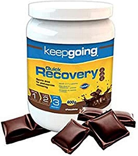 Keepgoing Quick Recovery Bebida Recuperadora en Polvo Sabor Chocolate | Recuperador Muscular para Deportistas | Recovery Drink | Recovery Ciclismo | Recuperador Muscular Running | 600 g