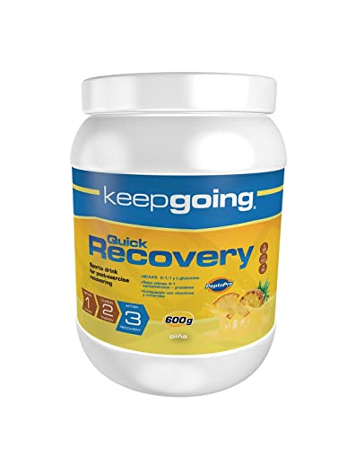 Keepgoing Quick Recovery Bebida Recuperadora en Polvo Sabor Piña | Recuperador Muscular para Deportistas | Recovery Drink | Recovery Ciclismo | Recuperador Muscular Running | 600 g