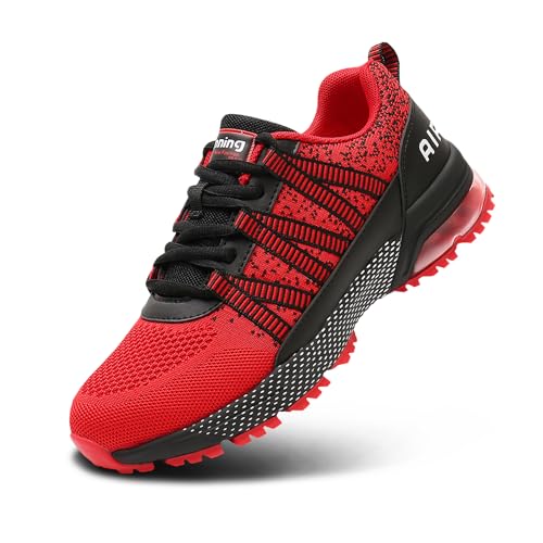 kefoerdi Zapatillas Hombre Zapatos Mujer Running Deportivas Deporte Tenis Gimnasio Bambas Red 43