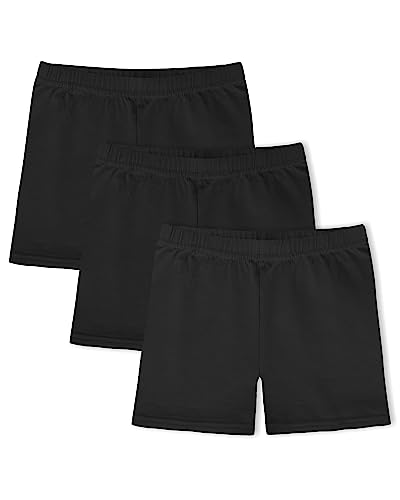 KEREDA Pantalones cortos de ciclismo para niña, de algodón, 3 pares, Negro , 12-14 años