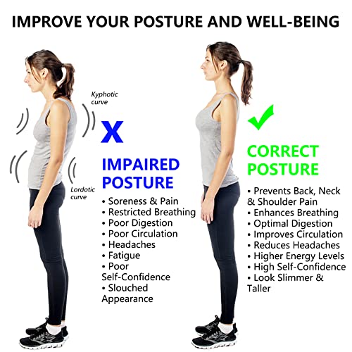 KEVIAN Corrector de postura espalda y hombros, sistema ajustable para estiramiento de espalda, Alivio dolor cuello, lumbares y cervicales, transpirable & Invisible, para hombres y mujeres