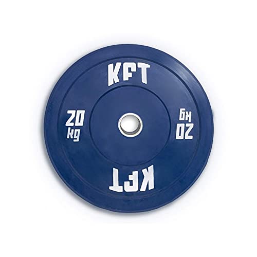 KFT Disco Bumper Competición Color - 20 kg, Disco Olímpico Bumper Halterofilia, Levantamiento de Peso, Disco Bumper Pesas