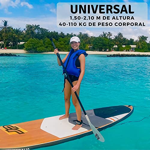 Khroom Chaleco de natación para Adulto | Pesa Solo 400 Gramos | Ayuda a la flotabilidad para Snorkel, Kayak y Sup | Equipo de Snorkel (Azul)