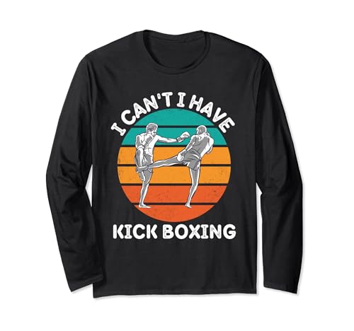 Kick Boxing retro Amante del Kick Boxing Vintage No puedo tener Manga Larga