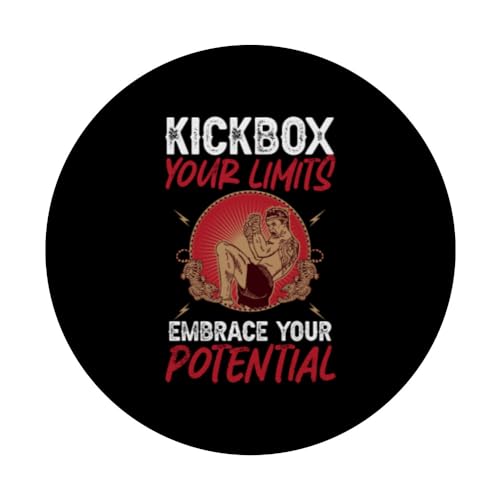 Kickbox Your Limits Abraza tu potencial kickboxing PopSockets PopGrip Intercambiable