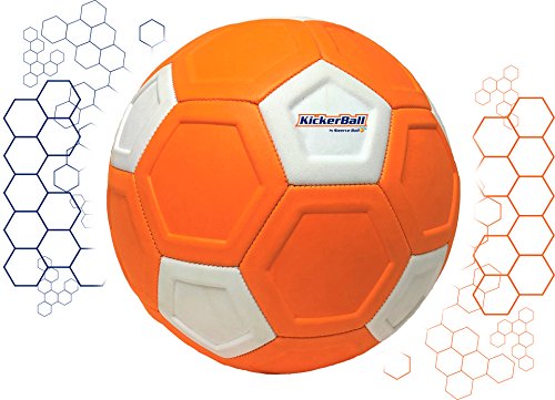 KickerBall 2.0 original de Swerve Ball, costuras reforzadas, balón de fútbol especial para curvas extremas, ligero, aerodinámico, bola de truco con giro, para niños y adultos, tamaño 4, color naranja