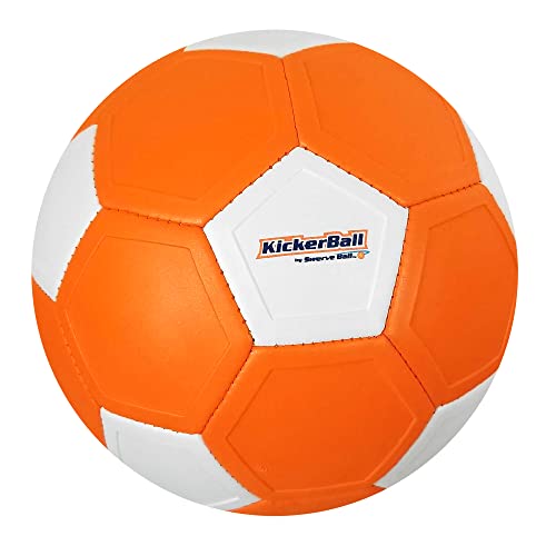 KickerBall 2.0 original de Swerve Ball, costuras reforzadas, balón de fútbol especial para curvas extremas, ligero, aerodinámico, bola de truco con giro, para niños y adultos, tamaño 4, color naranja