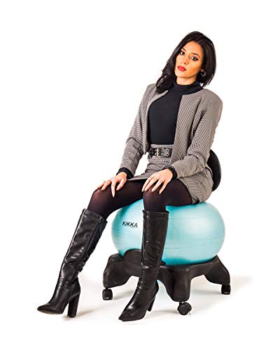 Kikka Active Chair – Silla ergonómica con pelota hinchable (gris, plus)