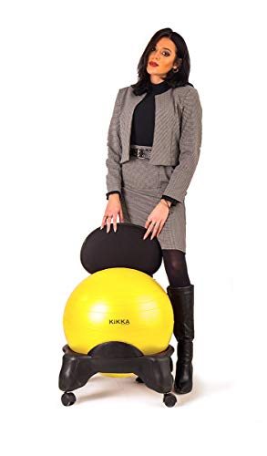 Kikka Active Chair – Silla ergonómica con pelota hinchable (gris, plus)