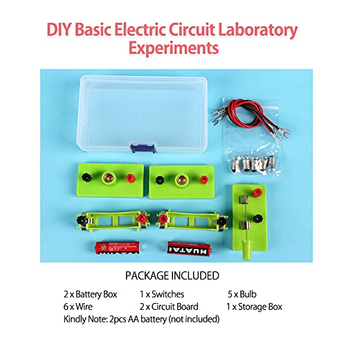 Kit de Aprendizaje de Circuito para niños, Serie de experimentos de Circuito eléctrico de Bricolaje y Circuito Paralelo para Aprendizaje de Circuito de Principiante(Circuito Paralelo en Serie)