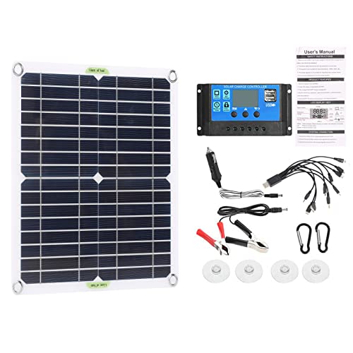 Kit de panel solar de 200 W, 12 V, puertos USB duales, monocrystalline, cargador solar offgrid con controlador solar, panel solar Plus de 100 A para coche, yate, RV batería cargador