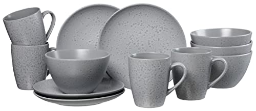 Kitwe - Servicio de desayuno (12 piezas), color gris