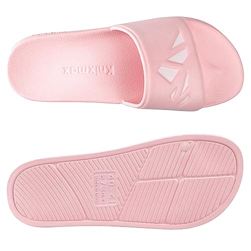 Knixmax Zapatos de Playa y Piscina para Mujer Verano Inicio Zapatillas de baño Ligero Antideslizantes Slip on Pink 40/41 EU