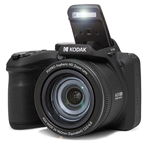 Kodak PIXPRO Astro Zoom AZ405-BK 20MP Cámara Digital con Zoom óptico 40X 24mm Gran Angular 1080P Full HD Video y LCD de 3 Pulgadas (Negro)