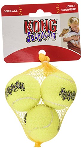KONG3 Piece Air Squeaker Tennis Balls (3 Pack), Small